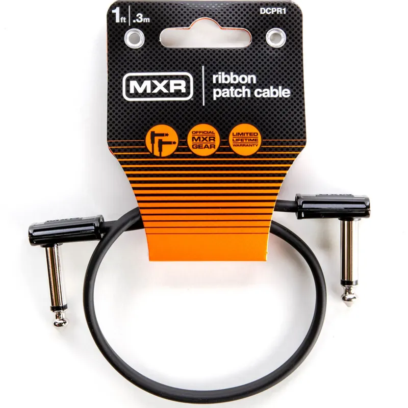 Jim Dunlop DCPR1 Right Angle to Ribbon Pedalboard Patch Cable - 1 foot Jim Dunlop DCPR1 Right Angle to Ribbon Pedalboard Patch Cable - 1 foot