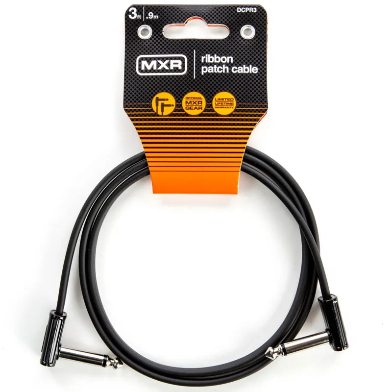 Jim Dunlop DCPR3 Right Angle to Right Angle Ribbon Pedalboard Patch Cable - 3 inch Jim Dunlop DCPR3 Right Angle to Right Angle Ribbon Pedalboard Patch Cable - 3 inch