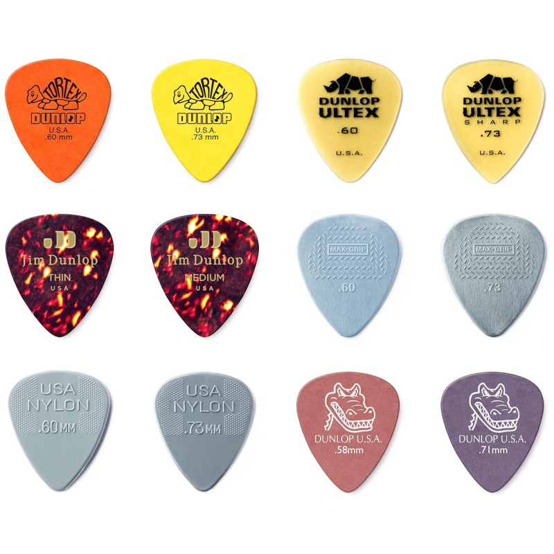 Jim Dunlop PVP101 Pick Variety Pack - Light/Medium - 12 Picks