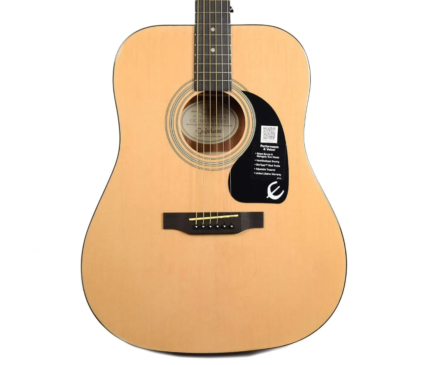 Epiphone DR-100 Songmaker Dreadnought Acoustic Guitar - Natural - B-Stock (Rear Body Crack) Epiphone DR-100 Songmaker Dreadnought Acoustic Guitar - Natural - B-Stock (Rear Body Crack)