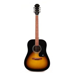 Epiphone EA10VSCH1-Bun DR-100 Vintage Sunburst Acoustic Guitar Any of 2 Packs Strings, 3pcs Alice Picks, Softcase Bundle