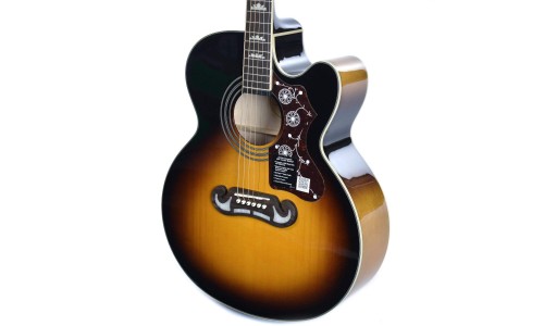 Epiphone EEJ2VSGH1 J-200EC Studio Acoustic-Electric Guitar - Vintage Sunburst