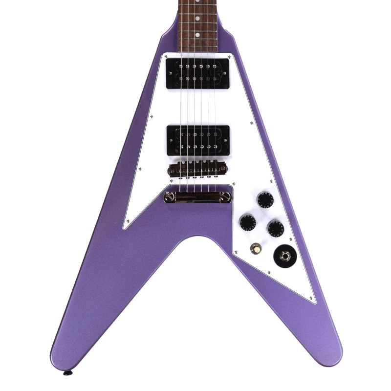 Epiphone EIGCKH79FVPRMNH Artist Kirk Hammett 1979 Flying V Electric Guitar - Purple Metallic