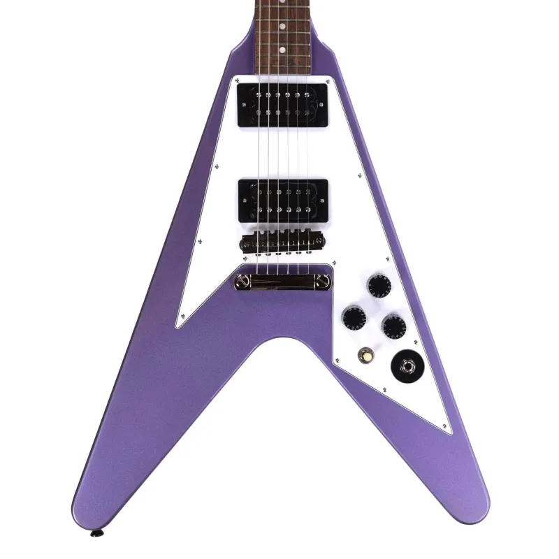 Epiphone EIGCKH79FVPRMNH Artist Kirk Hammett 1979 Flying V Electric Guitar - Purple Metallic,(PRE ORDER)