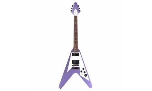 Epiphone EIGCKH79FVPRMNH Artist Kirk Hammett 1979 Flying V Electric Guitar - Purple Metallic