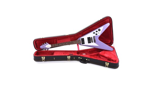 Epiphone EIGCKH79FVPRMNH Artist Kirk Hammett 1979 Flying V Electric Guitar - Purple Metallic