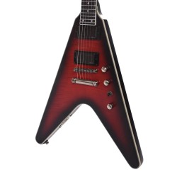 Epiphone EIGYVFDMDRBH3 Artist Dave Mustaine Prophecy Flying V Figured Electric Guitar - Aged Dark Red Burst