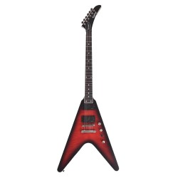 Epiphone EIGYVFDMDRBH3 Artist Dave Mustaine Prophecy Flying V Figured Electric Guitar - Aged Dark Red Burst