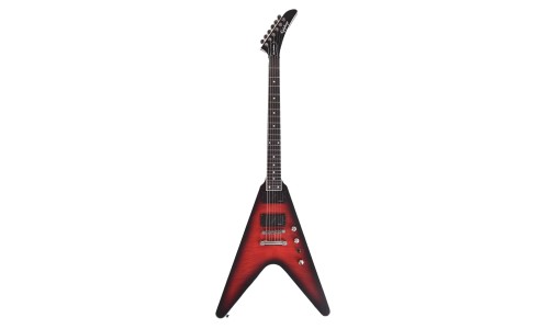 Epiphone EIGYVFDMDRBH3 Artist Dave Mustaine Prophecy Flying V Figured Electric Guitar - Aged Dark Red Burst