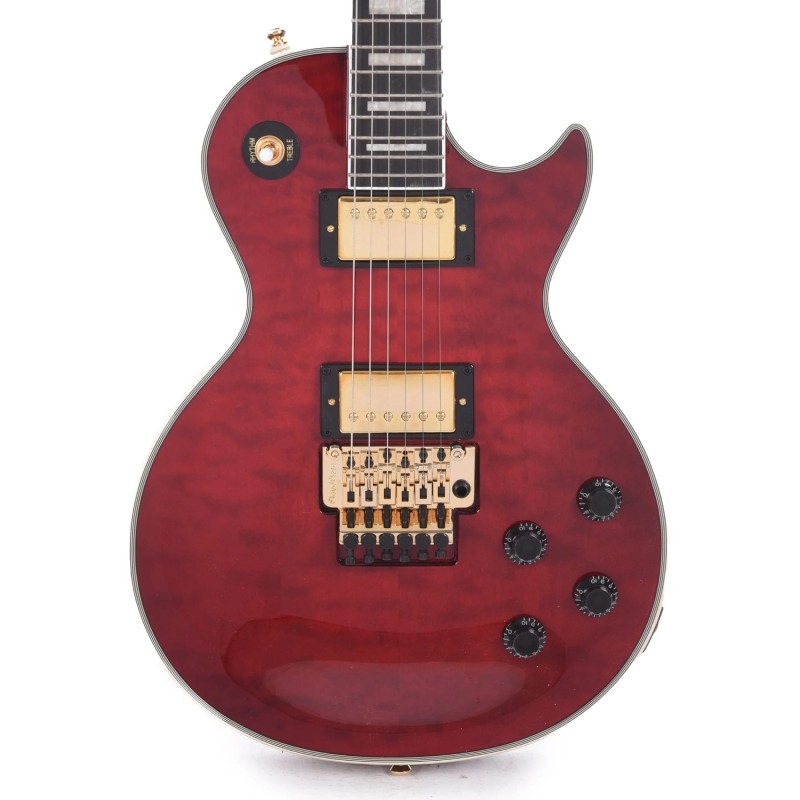 Epiphone EILPACQALRUBGH1 Artist Alex Lifeson Les Paul Custom Axcess Electric Guitar - Ruby