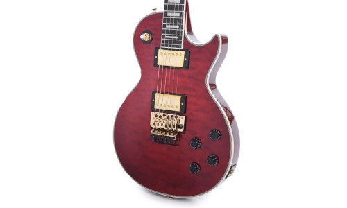 Epiphone EILPACQALRUBGH1 Artist Alex Lifeson Les Paul Custom Axcess Electric Guitar - Ruby