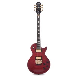 Epiphone EILPACQALRUBGH1 Artist Alex Lifeson Les Paul Custom Axcess Electric Guitar - Ruby