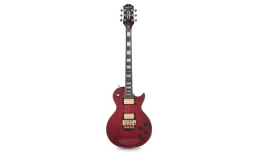 Epiphone EILPACQALRUBGH1 Artist Alex Lifeson Les Paul Custom Axcess Electric Guitar - Ruby