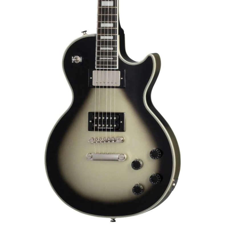 Epiphone EILPCAJV5ASBNH31 Artist Adam Jones Les Paul Custom Art Collection Korin Faught's "Sensation" Electric Guitar - Antique Silverburst