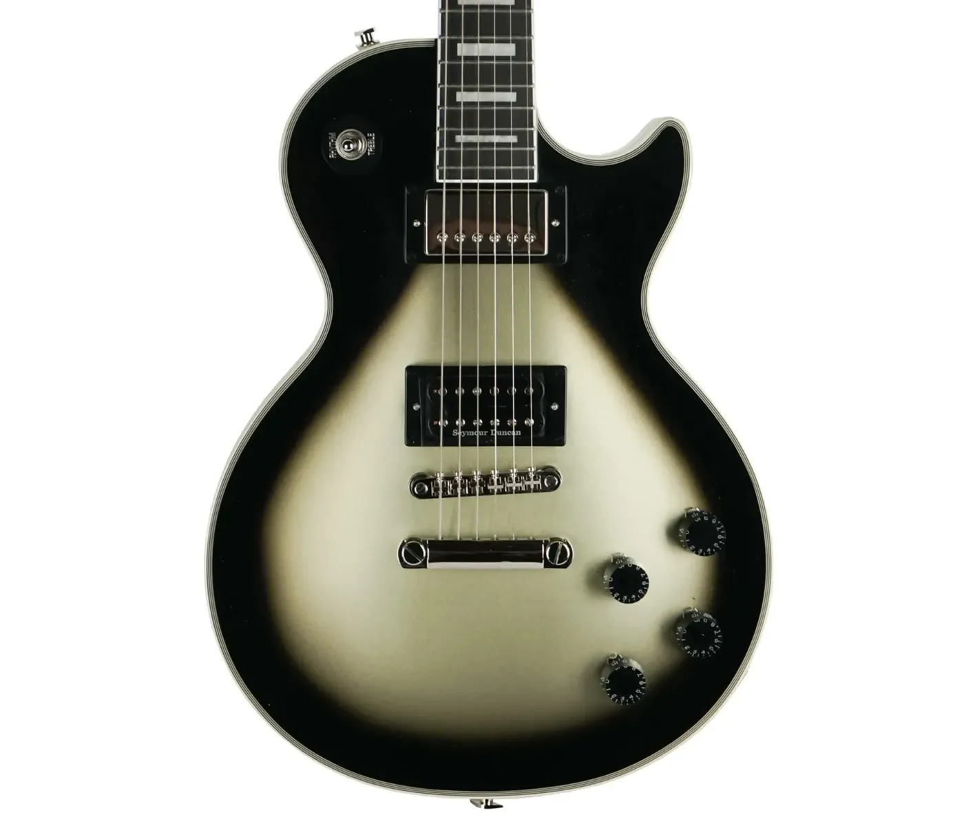 Epiphone EILPCAJV5ASBNH31 Artist Adam Jones Les Paul Custom Art Collection Korin Faught's "Sensation" Electric Guitar - Antique Silverburst