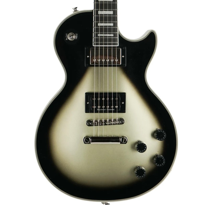 Epiphone EILPCAJV5ASBNH31 Artist Adam Jones Les Paul Custom Art Collection Korin Faught's "Sensation" Electric Guitar - Antique Silverburst
