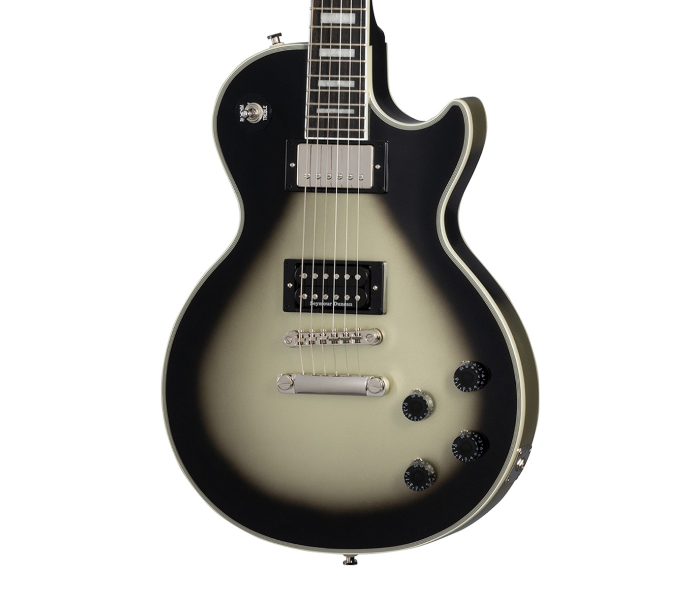 Epiphone EILPCAJV5ASBNH31 Artist Adam Jones Les Paul Custom Art Collection Korin Faught's "Sensation" Electric Guitar - Antique Silverburst