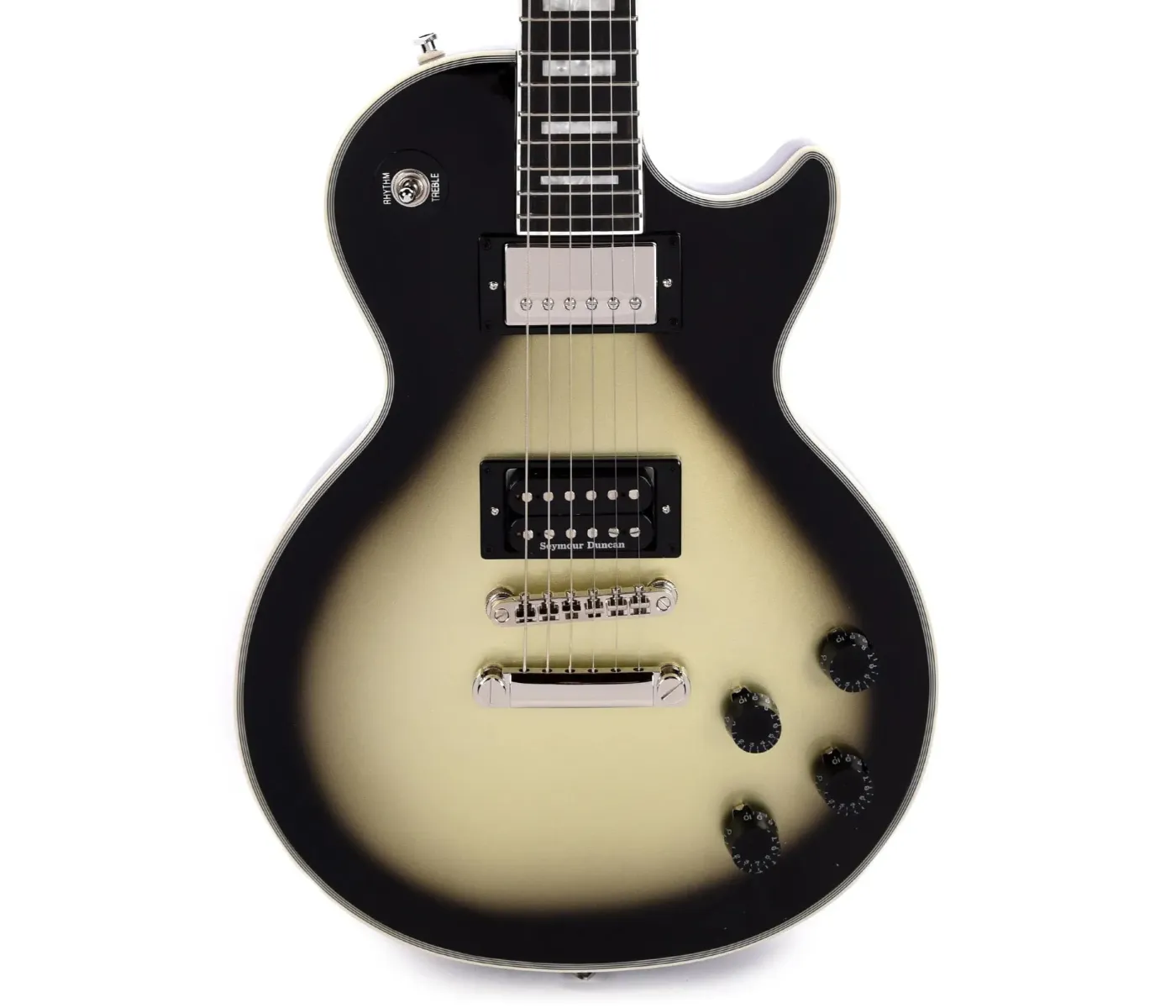 Epiphone EILPCAJV6ASBNH3 Artist Adam Jones Les Paul Custom Art Collection Ernst Fuchs’ “Anti Laokoon 1965” - Antique Silverburst