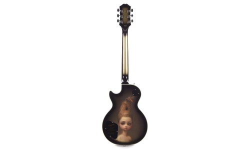 Epiphone EILPCAJV7ASBNH31 Artist Adam Jones Les Paul Custom Art Collection Mark Ryden's "Queen Bee" Electric Guitar - Antique Silverburst