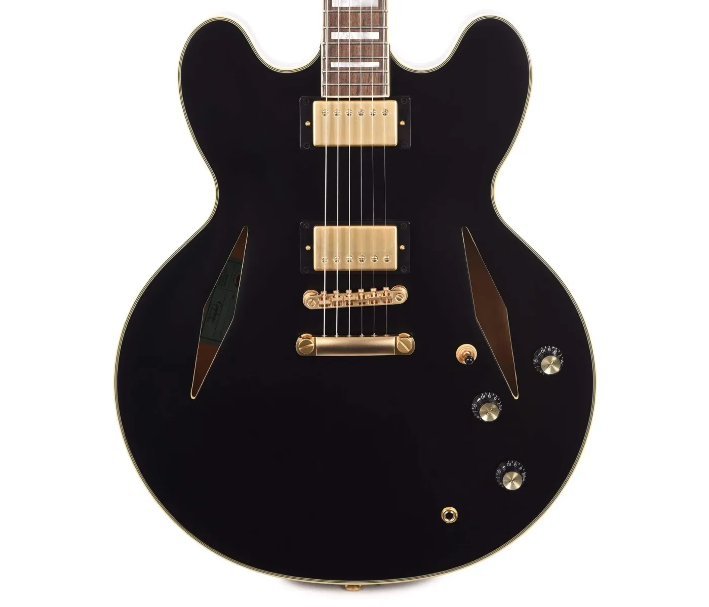 Epiphone ETSEWBAGGH3 Artist Emily Wolfe Sheraton Stealth Semi-Hollowbody Electric Guitar - Black Aged Gloss