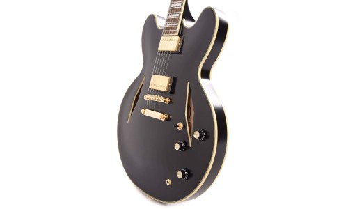 Epiphone ETSEWBAGGH3 Artist Emily Wolfe Sheraton Stealth Semi-Hollowbody Electric Guitar - Black Aged Gloss