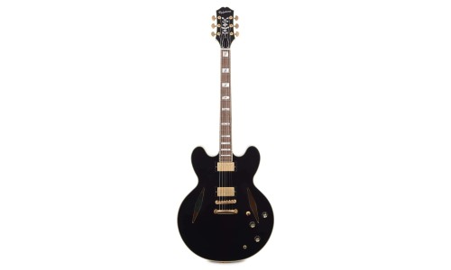 Epiphone ETSEWBAGGH3 Artist Emily Wolfe Sheraton Stealth Semi-Hollowbody Electric Guitar - Black Aged Gloss