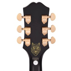 Epiphone ETSEWBAGGH3 Artist Emily Wolfe Sheraton Stealth Semi-Hollowbody Electric Guitar - Black Aged Gloss