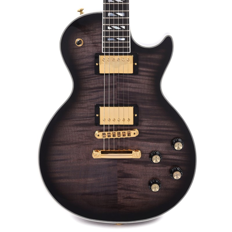 Gibson USA LPSU00E2GH1 Les Paul Supreme Electric Guitar - Translucent Ebony Burst