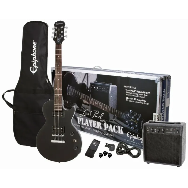 Epiphone Les Paul Player Pack Electric Guitar - Ebony