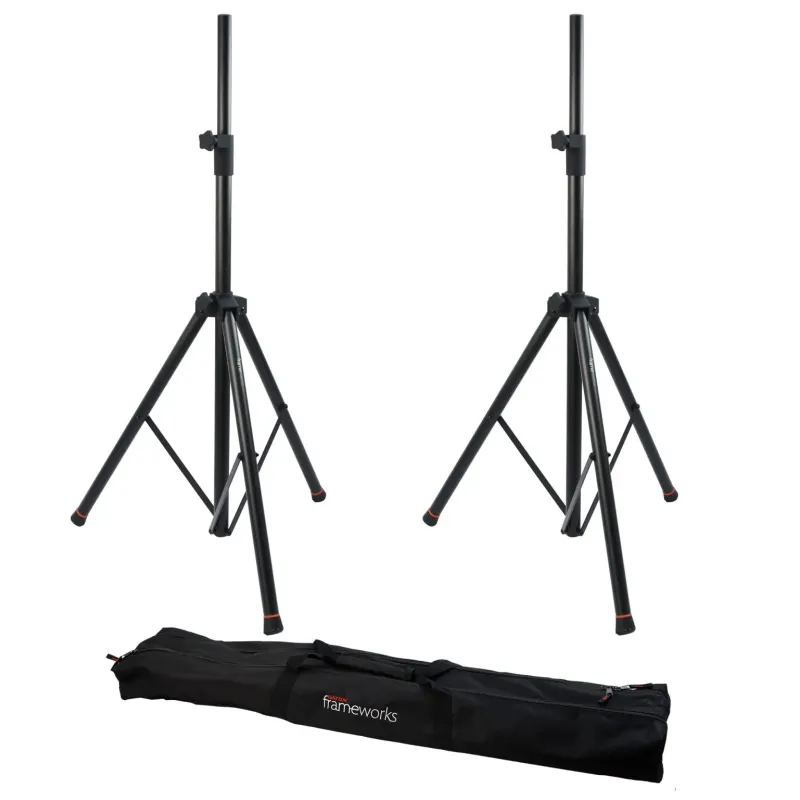 Gator Frameworks GFW-SPK-3000SET Lift-Assisted Speaker Stand with Carry Bag - Set of 2 Gator Frameworks GFW-SPK-3000SET Lift-Assisted Speaker Stand with Carry Bag - Set of 2