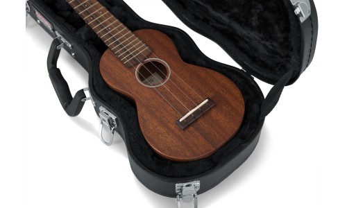 Gator GWE-UKE-SOP Soprano Ukulele Wood Case - Black