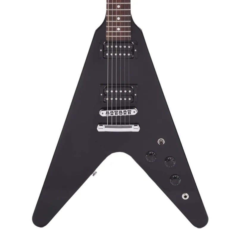 Gibson USA DSVE00EBCH1 '80s Flying V Electric Guitar - Ebony