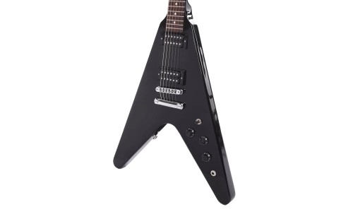 Gibson USA DSVE00EBCH1 '80s Flying V Electric Guitar - Ebony