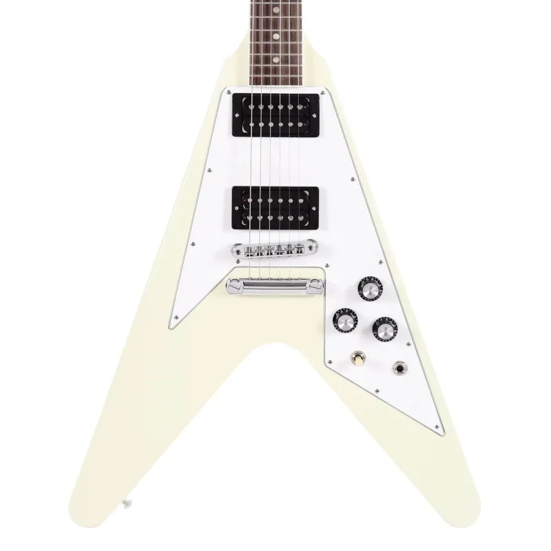 Gibson USA DSVS00CWCH1 Custom '70s Flying V Electric Guitar  - Classic White