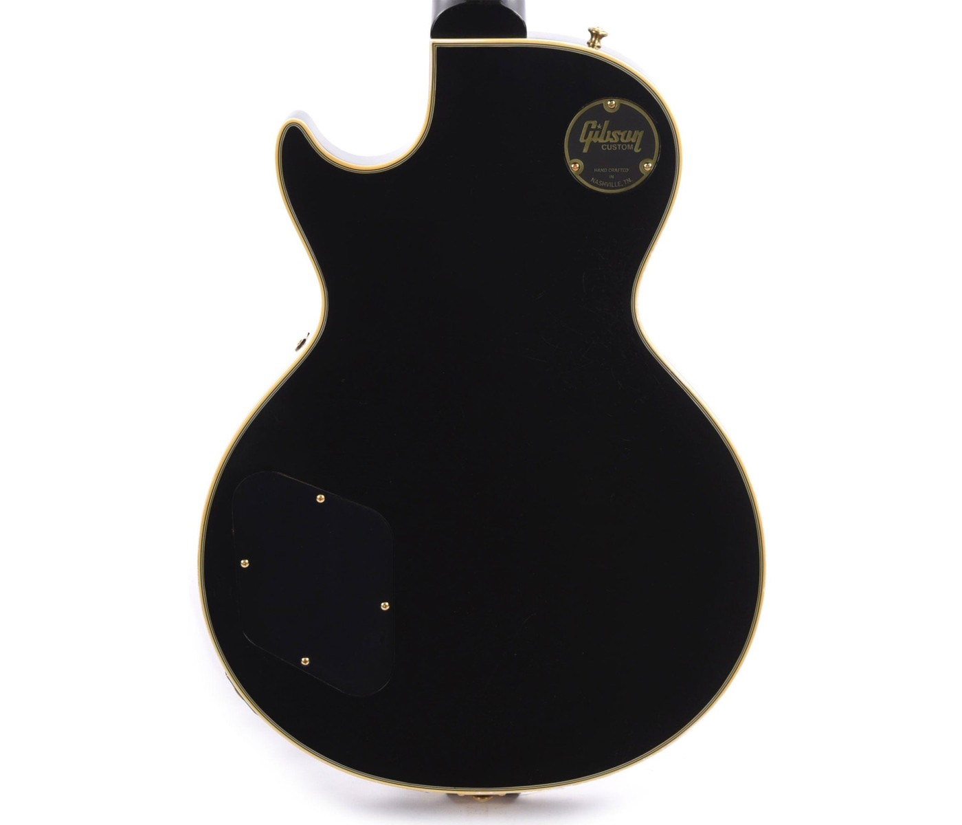 Gibson Custom Shop LPB357LAEBBG1 Murphy Lab 1957 Les Paul Custom 3-Pickup Bigsby Electric Guitar - Ebony Light Aged