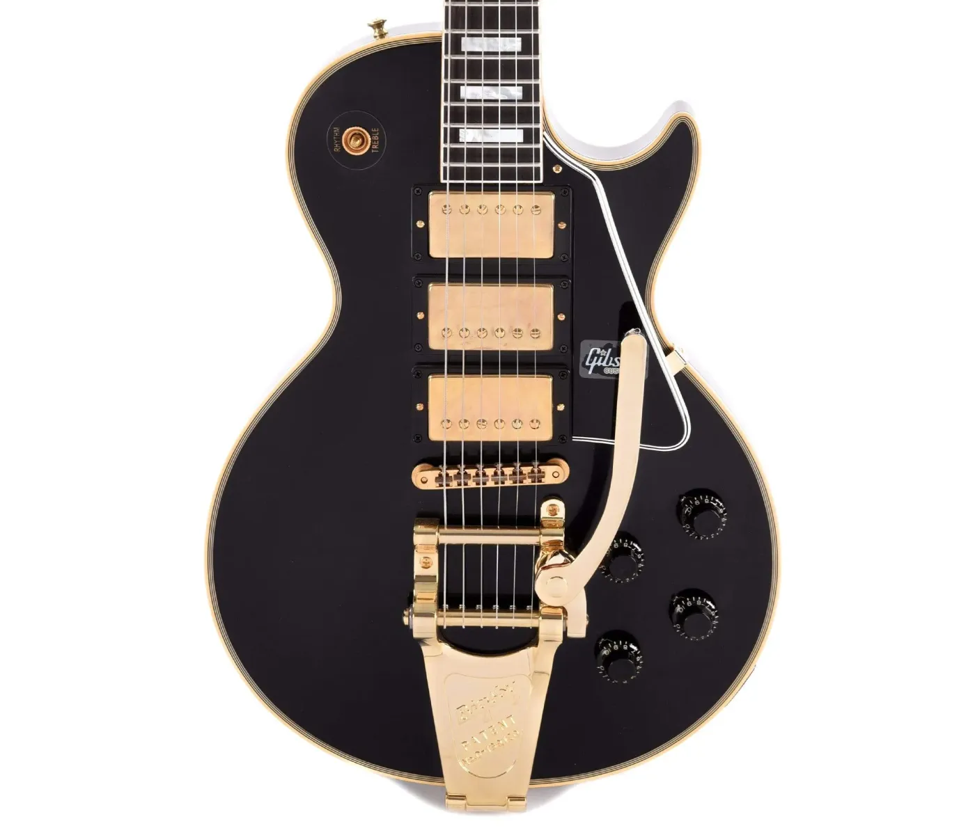 Gibson Custom Shop LPB357VOEBBG1 1957 Les Paul Custom Reissue 3-Pickup VOS w/Bigsby - Ebony (PRE ORDER)