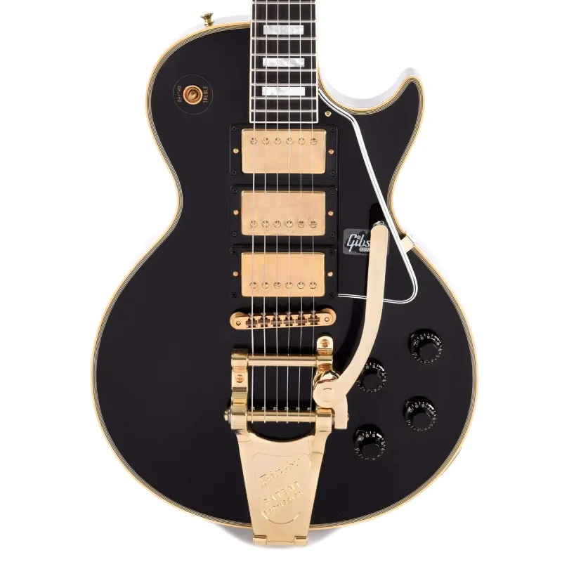 Gibson Custom Shop LPB357VOEBBG1 1957 Les Paul Custom Reissue 3-Pickup VOS w/Bigsby - Ebony (PRE ORDER) Gibson Custom Shop LPB357VOEBBG1 1957 Les Paul Custom Reissue 3-Pickup VOS w/Bigsby - Ebony (PRE ORDER)
