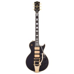 Gibson Custom Shop LPB357VOEBBG1 1957 Les Paul Custom Reissue 3-Pickup VOS w/Bigsby - Ebony