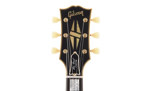 Gibson Custom Shop LPB357VOEBBG1 1957 Les Paul Custom Reissue 3-Pickup VOS w/Bigsby - Ebony