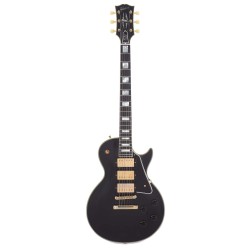 Gibson Custom Shop LPB357VOEBGH1 1957 Les Paul Custom Reissue 3-Pickup VOS Electric Guitar - Ebony