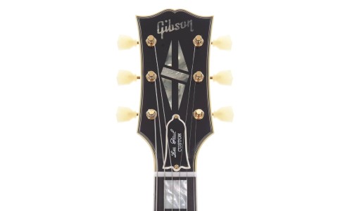 Gibson Custom Shop LPB357VOEBGH1 1957 Les Paul Custom Reissue 3-Pickup VOS Electric Guitar - Ebony