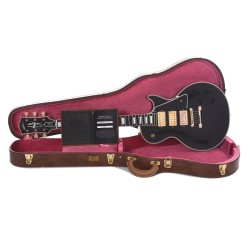 Gibson Custom Shop LPB357VOEBGH1 1957 Les Paul Custom Reissue 3-Pickup VOS Electric Guitar - Ebony