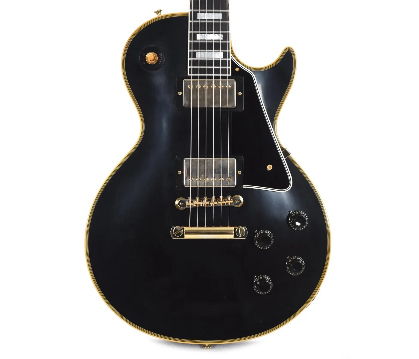 Gibson Custom Shop LPB57VOEBGH1 Les Paul 1957 Custom Reissue Electric Guitar - Ebony (PRE ORDER)
