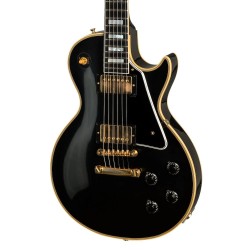 Gibson Custom Shop LPB57VOEBGH1 1957 Les Paul Custom Reissue 2-Pickup VOS Electric Guitar - Ebony