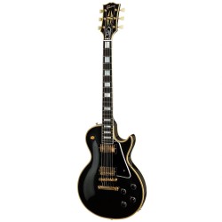 Gibson Custom Shop LPB57VOEBGH1 1957 Les Paul Custom Reissue 2-Pickup VOS Electric Guitar - Ebony