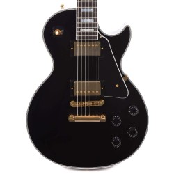 Gibson Custom Shop LPC-EBGH1E Les Paul Custom with Ebony Fingerboard Gloss Electric Guitar - Ebony