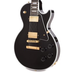 Gibson Custom Shop LPC-EBGH1E Les Paul Custom with Ebony Fingerboard Gloss Electric Guitar - Ebony