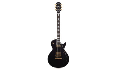 Gibson Custom Shop LPC-EBGH1E Les Paul Custom with Ebony Fingerboard Gloss Electric Guitar - Ebony