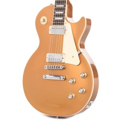 Gibson USA LPDX00GTCH1 Les Paul '70s Deluxe Plain Top Electric Guitar - Goldtop