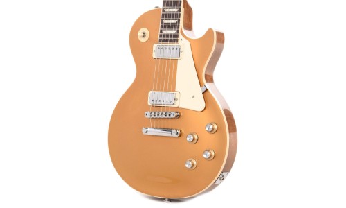 Gibson USA LPDX00GTCH1 Les Paul '70s Deluxe Plain Top Electric Guitar - Goldtop